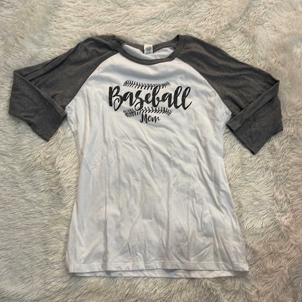 Baseball Mom 3/4 sleeve top M - Picture 1 of 4